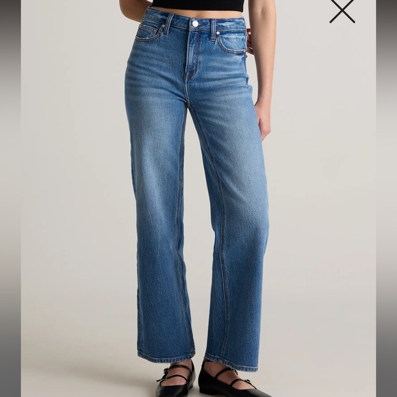 Quince Bella Stretch Relaxed Straight Jeans Atlantic Blue Medium Wash 30X32 - Picture 8 of 8